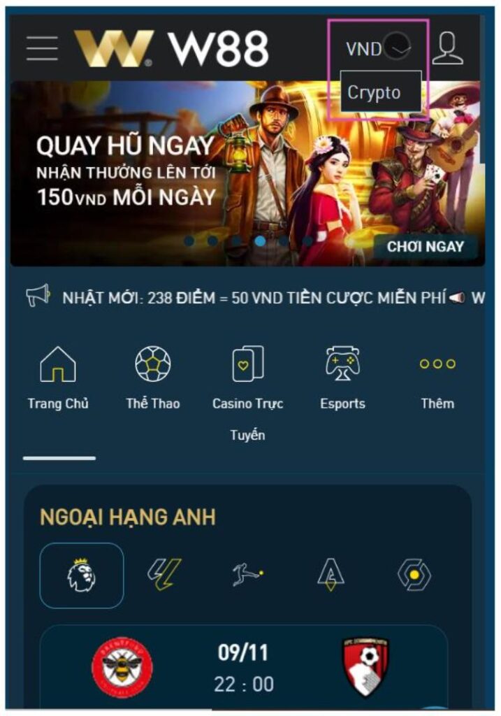 app W88 cá cược trực tuyến