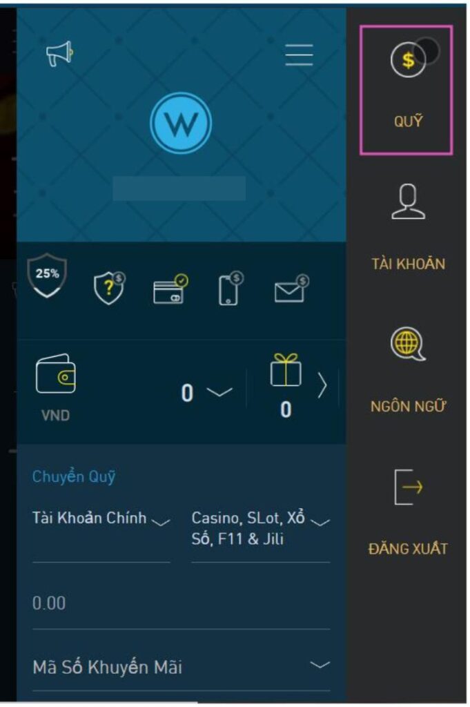 Tài khoản cá cược w88